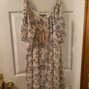 Spaghetti strap cold shoulder dress